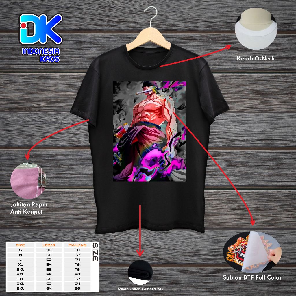 ZORO TSHIRT COTTON COMBED PREMIUM ZORO