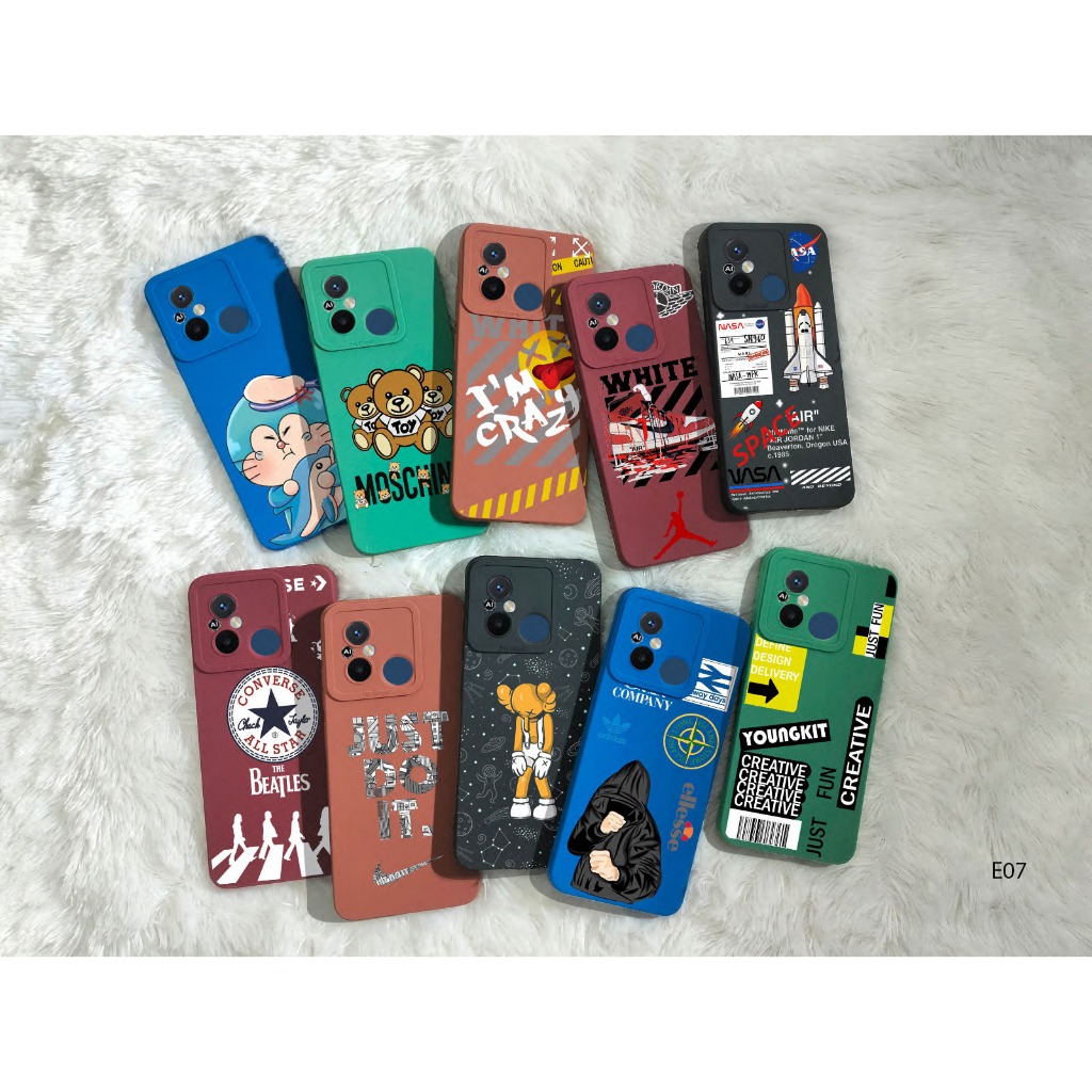 BIG EYES CASE CUSTOM COLOR RANDOM MOTIF สําหรับ REDMI- SAMSUNG- INFINIX -A01-A02-A04-AO4S-A10-A14-A2