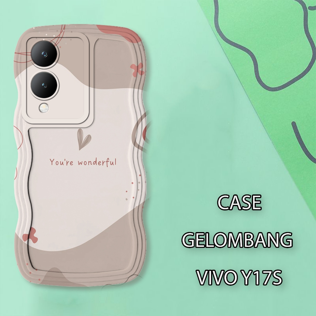 Soft Case WAVE Hp VIIVO Y17S - เคสกล้อง Pro - เคสแฟชั่น Marble Motif - เคสโทรศัพท์มือถือและผิว - Sil