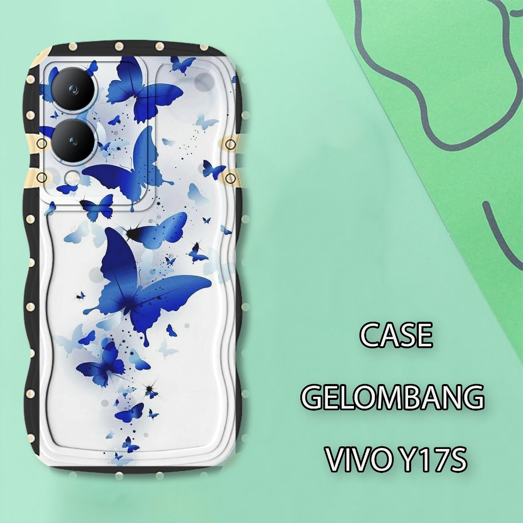 Soft Case WAVE Hp VIIVO Y17S - เคสกล้อง Pro - เคสแฟชั่น Butterfly Motif - เคสโทรศัพท์มือถือและผิว - 