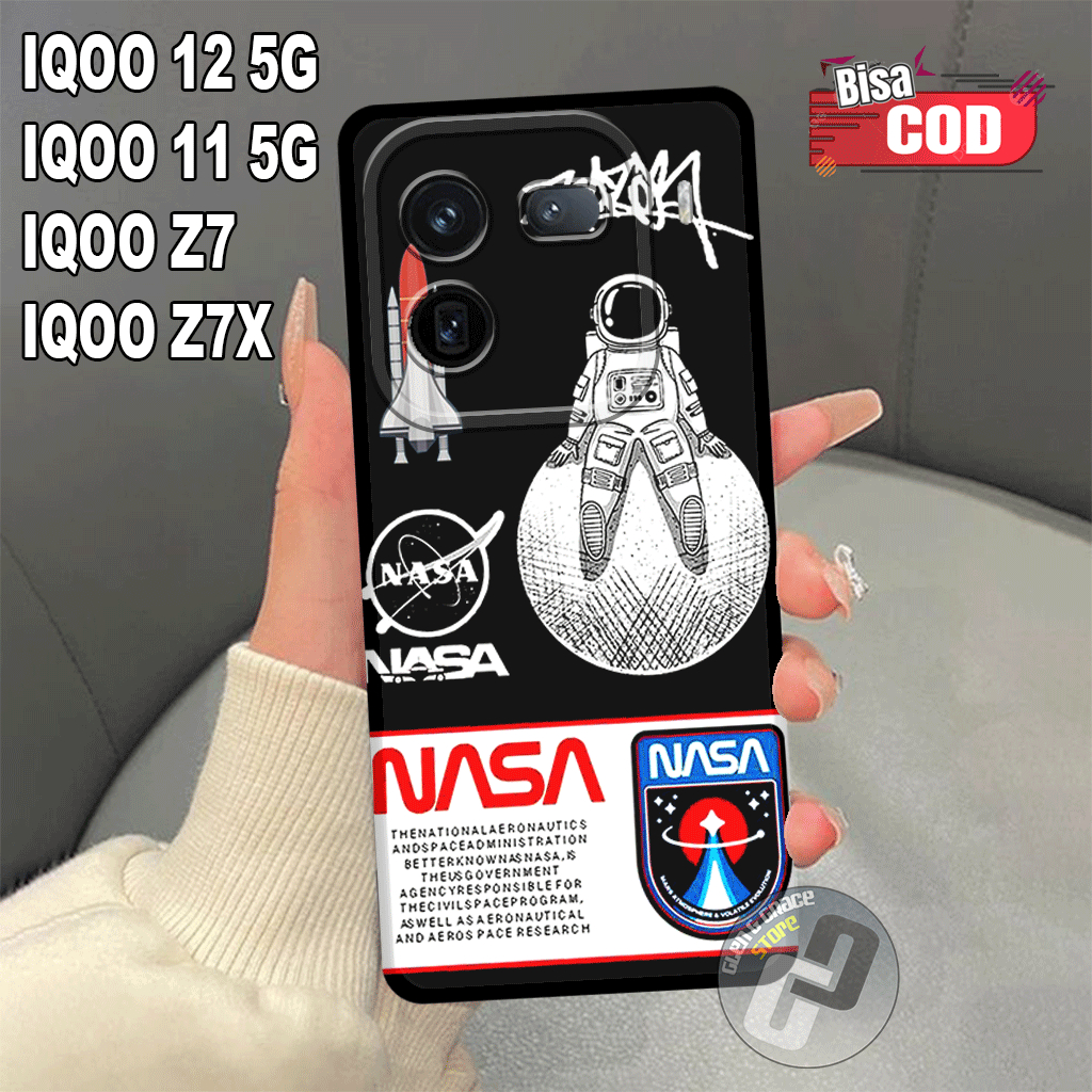 G13- Case Pro Camera IQOO 12 5G -วัสดุยางแบบยืดหยุ่น-เคส IQOO 11 5G -IQOO Z7-IQOO Z7X- ASTRONAUT Mot