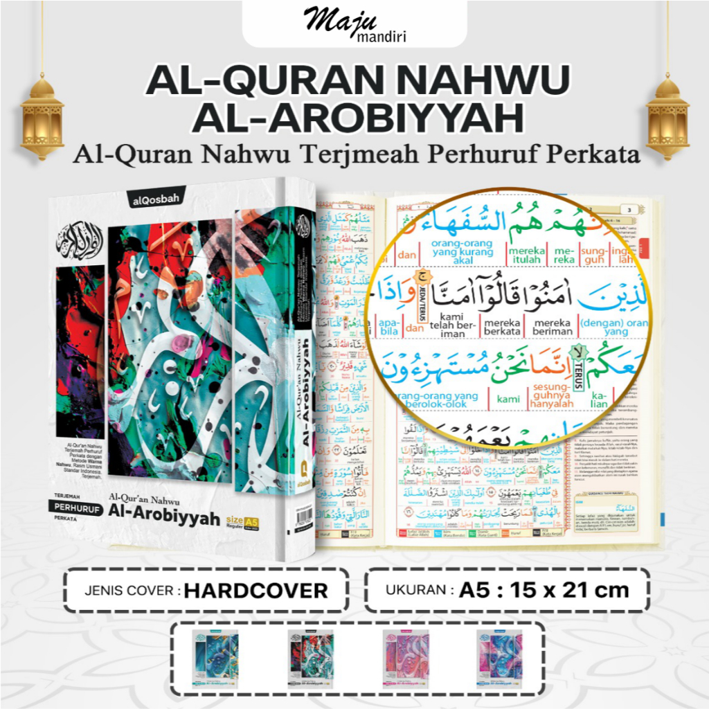 Al Quran Per Huruf Alqosbah Nahwu Al-Arobiyah Terjemah Perhuruf Perkata Ukuran A5 Alquran Terjemahan
