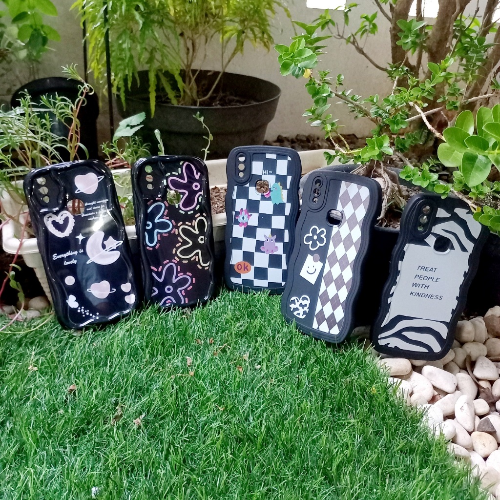 Softcase Vivo 1723 1727 เคสคาร์บอนไฟเบอร์สีดํา Vivo V9