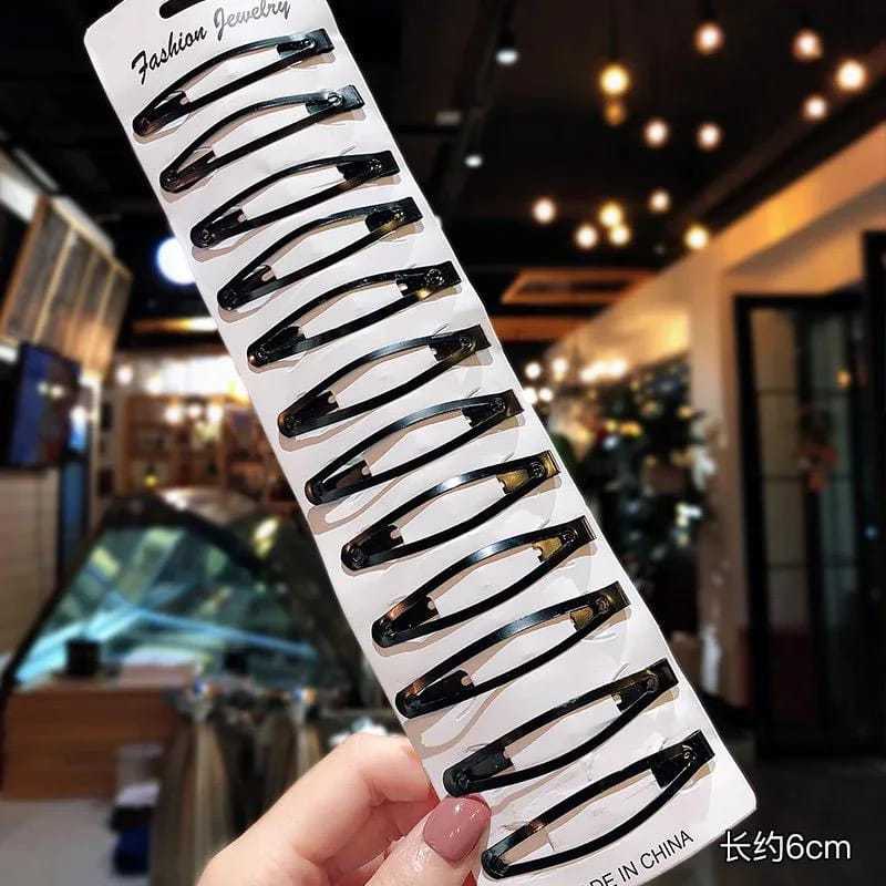 (1 คู่) Black Tip Top Tik Tok Bangs Clip / กิ๊บติดผม Tiktok ขนาดเล็ก / กิ๊บติดผม Tiktok / กิ๊บติดผม 