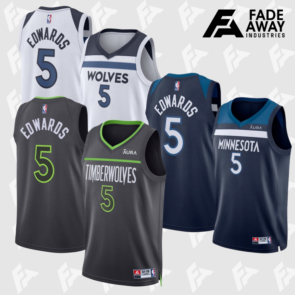 ANTHONY EDWARDS MINNESOTA TIMBERWOLFES BASKETBALL JERSEY