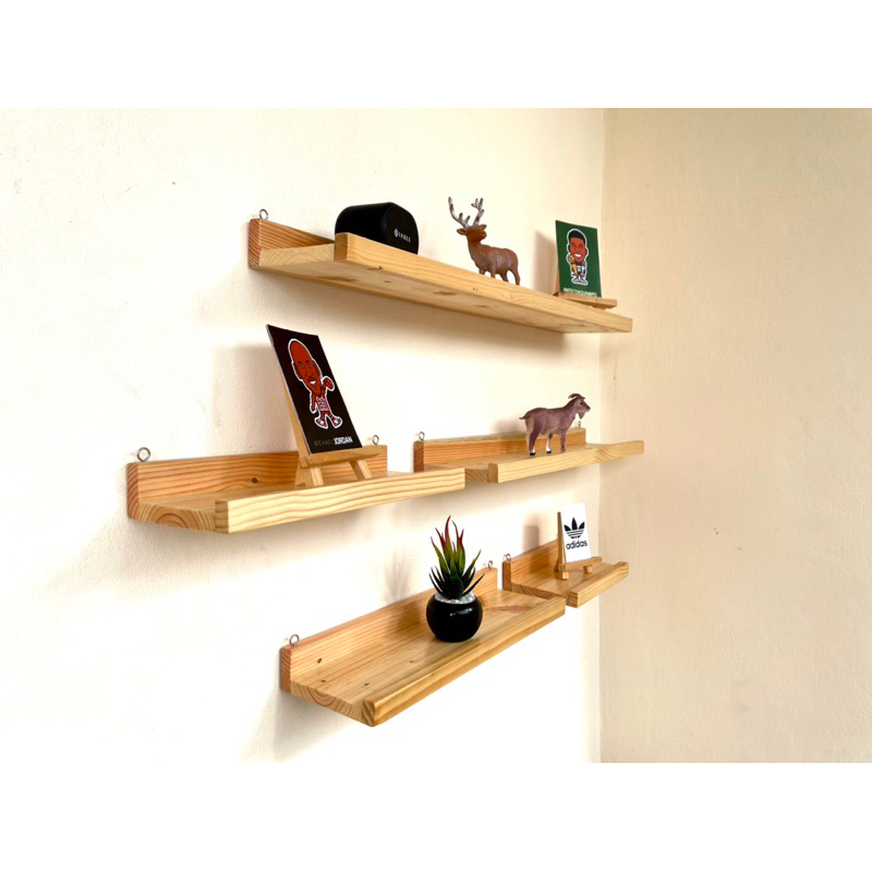 C54 NATURAL SHELVES DUTCH TEAK WOOD SHELVES / ที่วางผนัง / ตกแต่งผนัง