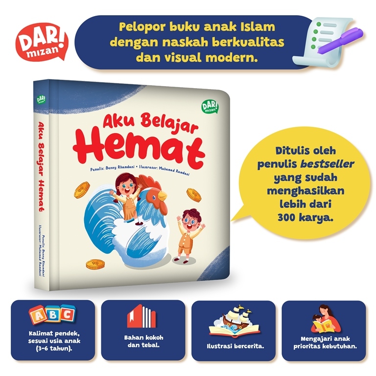 [Mizan] หนังสือเด็ก I Learn to Save Boardbook (2-6 ปี)