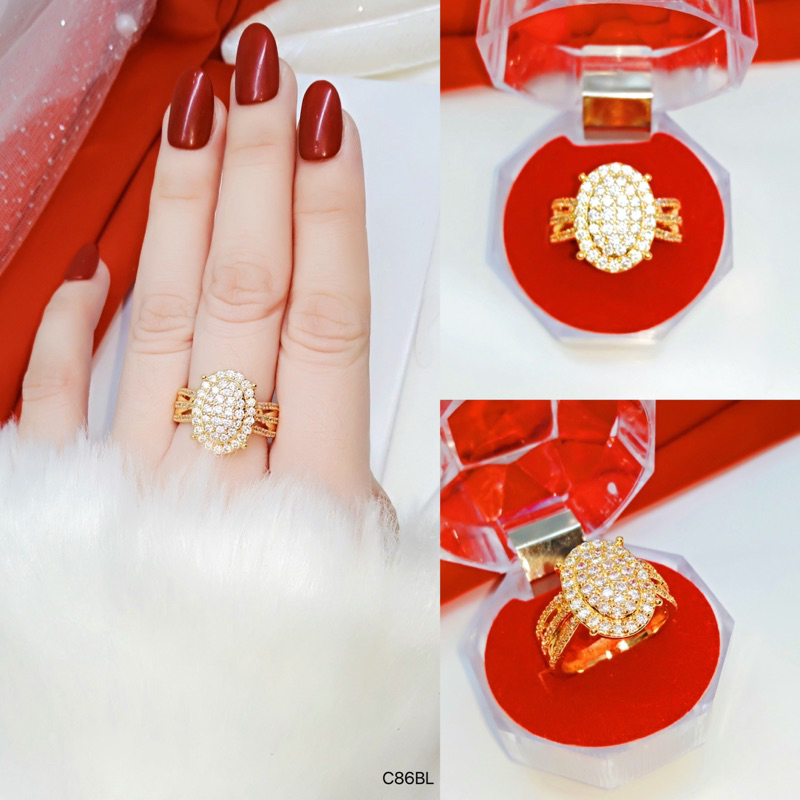 LUXURY WOMENS TITANIUM RING C86-87BL