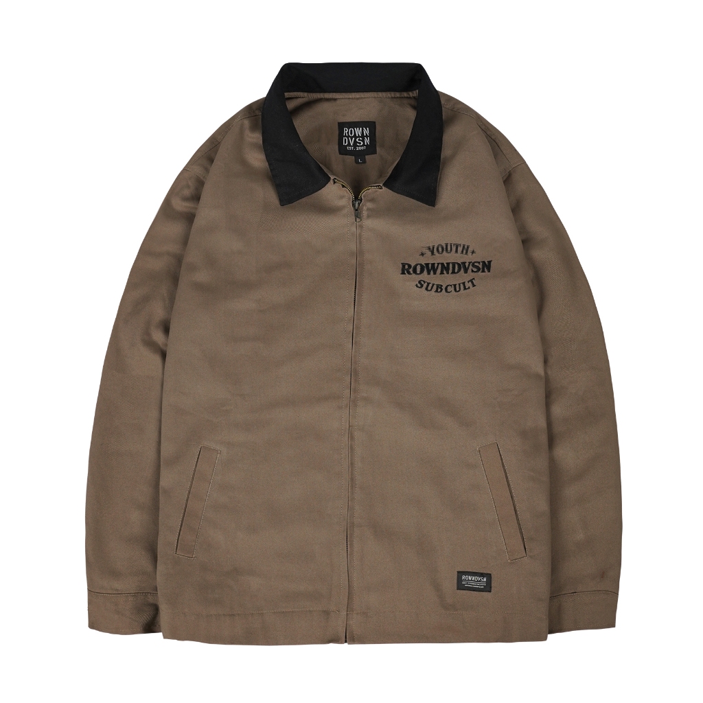 Rown Division Stockroom Deck Jacket - Rowndvsn Volans Cream Canvas Jacket