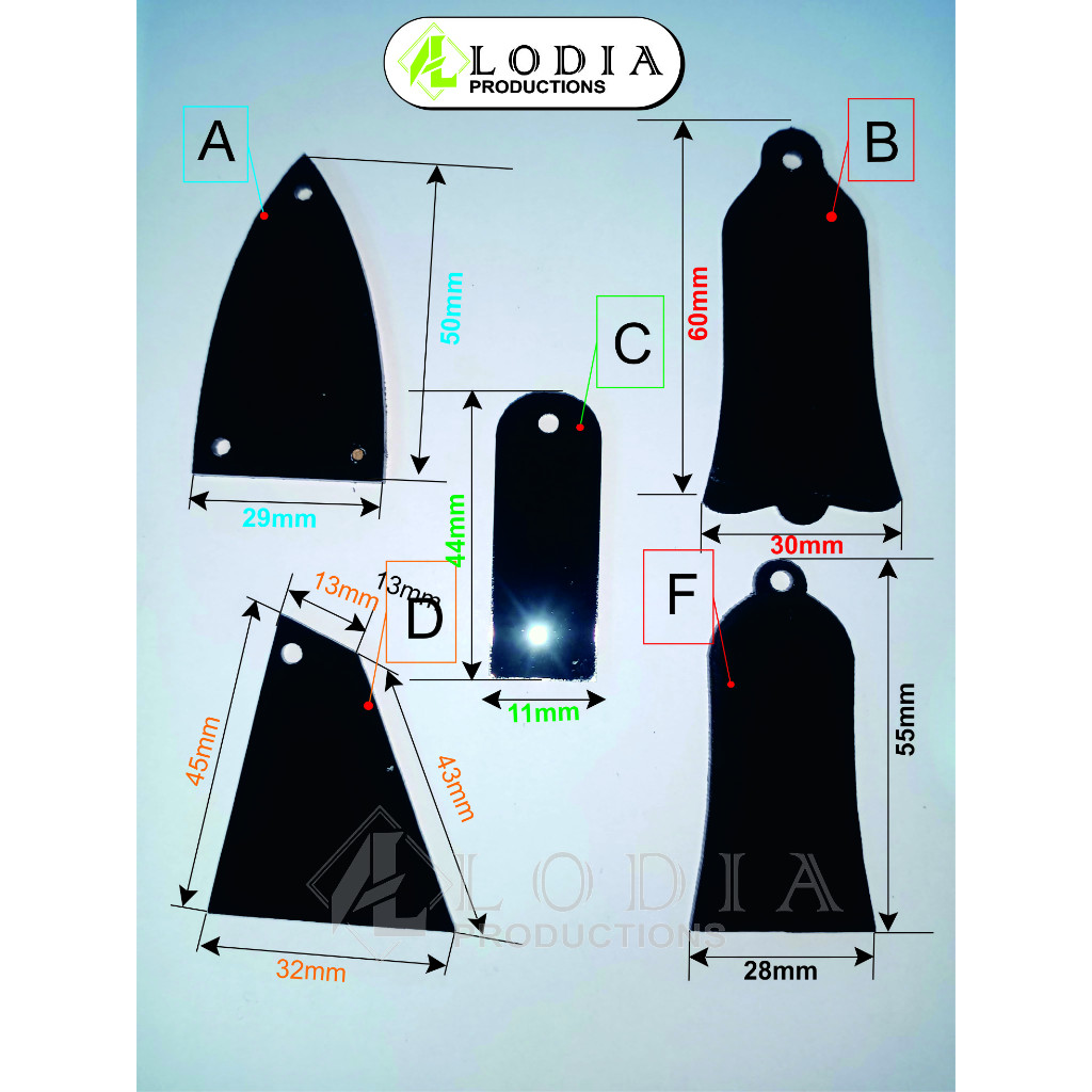 Truss Rod Cover สําหรับกีตาร์ไฟฟ้าอะคูสติก 1 ชั้นอะคริลิค