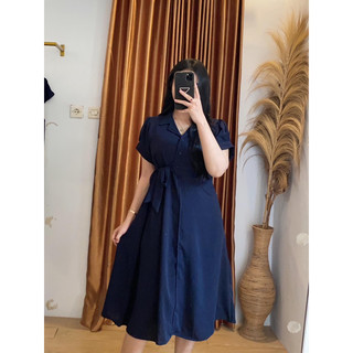 dress arsyla cringkle polos (by apnier collection)