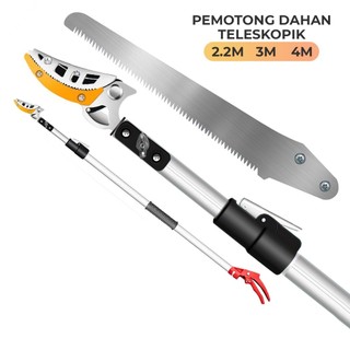 Allefix Tongkat Pemotong Dahan Petik Buah Teleskoptik 2,2M/3M/4M Multifungsi- 6745
