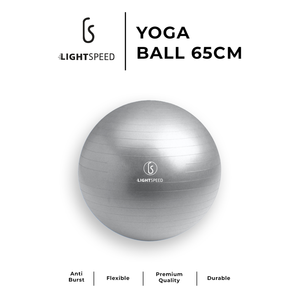 LIGHTSPEED Gym Ball Fitness Ball FREE Hand Pump 65cm / Gym Ball / Therapy Ball / Yoga Ball