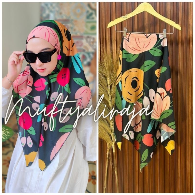 Rectangular hijab motif Voal Veil พรีเมี่ยมรูปสี่เหลี่ยมผืนผ้า hijab motif ล่าสุดสี่เหลี่ยมผืนผ้า hijab denay ดอกไม้ denay POLKA