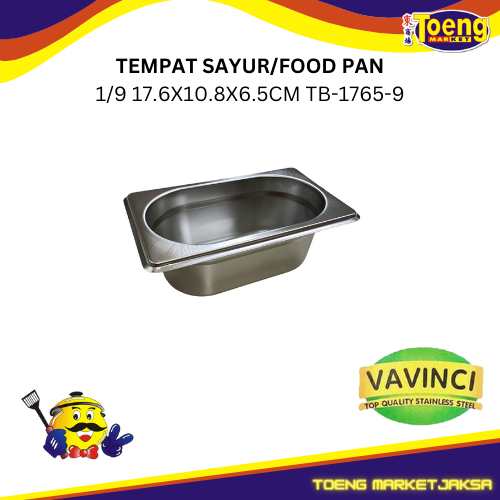 GASTRONOM / PLACE / FOOD PAN 1/9 17.6X10.8X6.5CM TB-1765-9 VAVIINCI