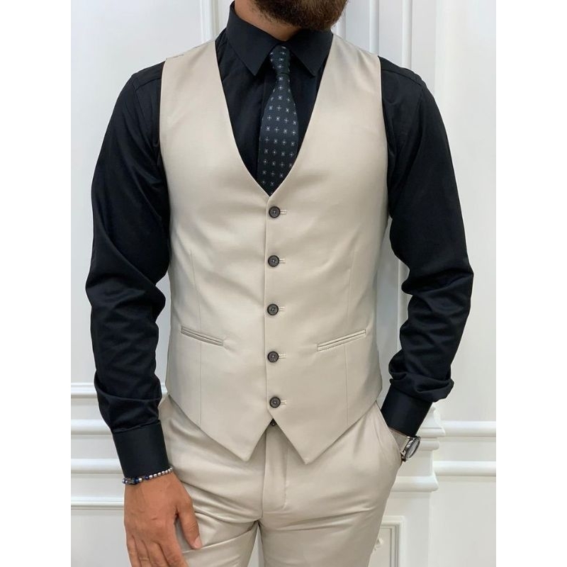ขาย MENS JAS VEST FORMAL VEST MENS JAS VEST – ครีม