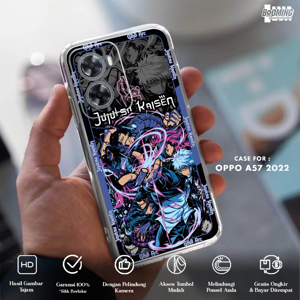 เคส HP Oppo A57 2022 - A77S Casing Oppo A57 2022 - A77S Motif JUJUTSU ARC - Clear Case - Clear Case 