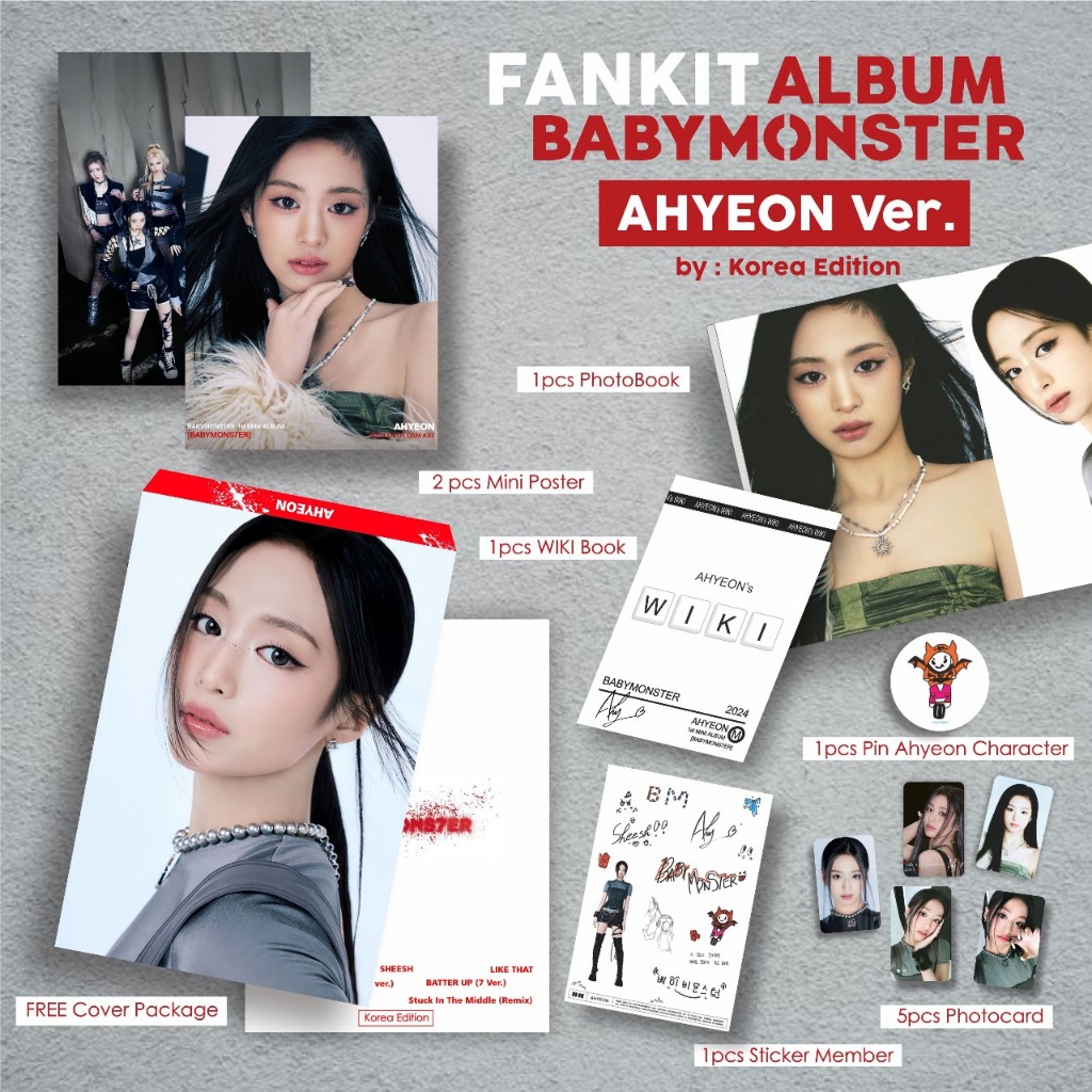 Fankit Album BABY MONSTER Sheesh Member Version Ahyeon Ruka Pharita Asa Rami Rora Chiquita BabyMos7er