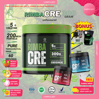 RIMBACRE by RIMBALIFE 300 GRAM BPOM HALAL 300GR 60 SERVING CREATINE MONOH0YDRATE PEMBENTUK OTOT