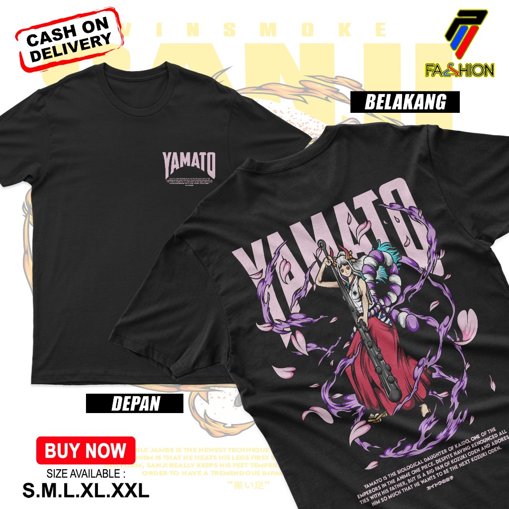 เสื้อยืด One PIECE ANIME YAMATO TSHIRT DISTRO ORIGINAL DTF Screen Printing PMF 0149