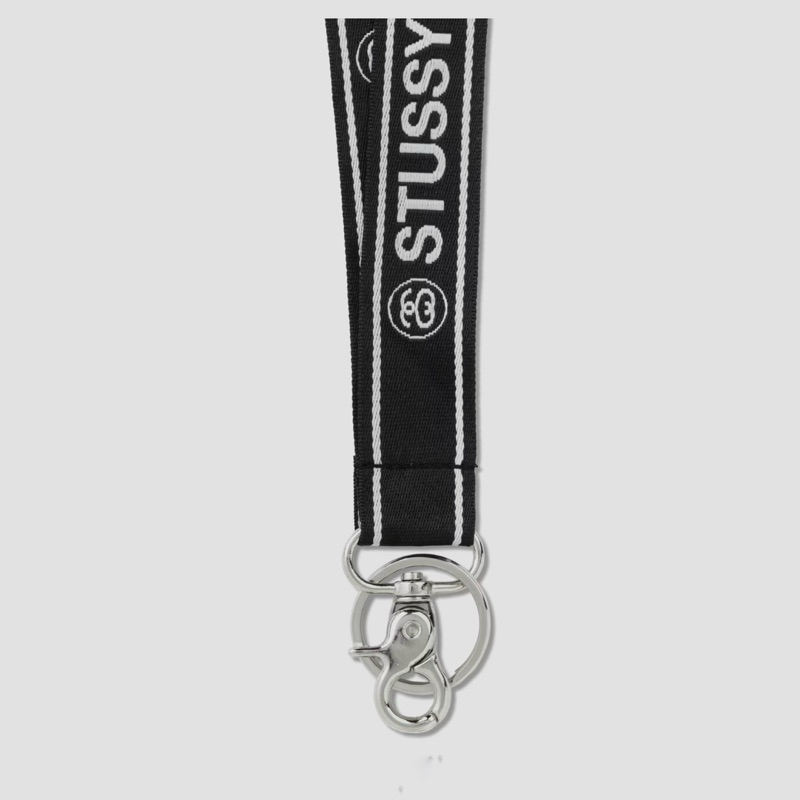 Gantungan พวงกุญแจ stussy jacquard lanyard พวงกุญแจเดิม