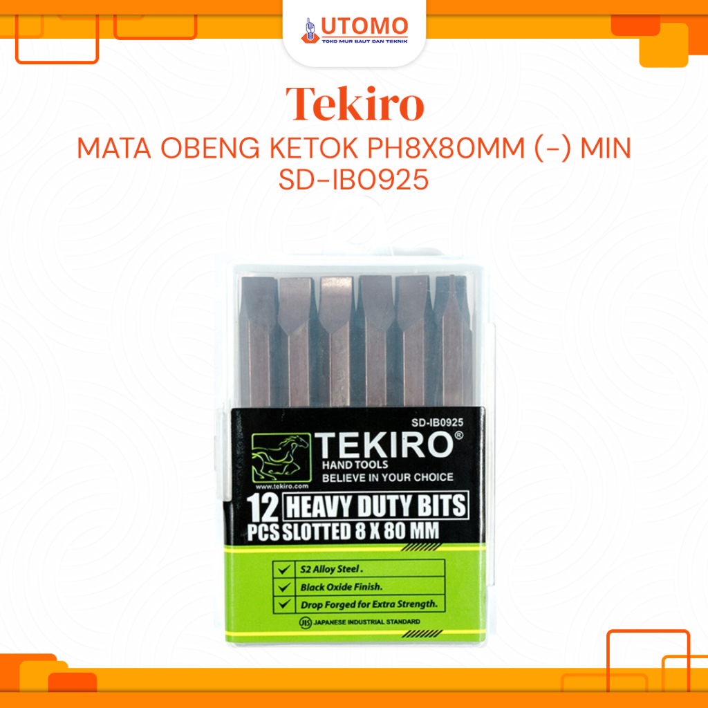 MATA TEKIRO MINUS 8x80 ดอกไขควงกระแทก ORIGINAL (PRICE PER PIECE)
