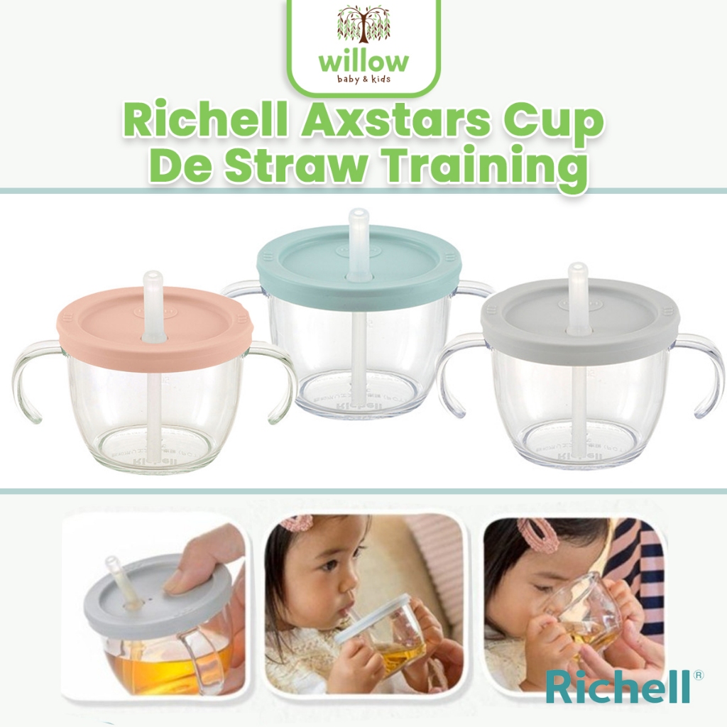 เครื่องมือป้อนอาหารเด็ก - Richell Axstars Cup De Straw Training