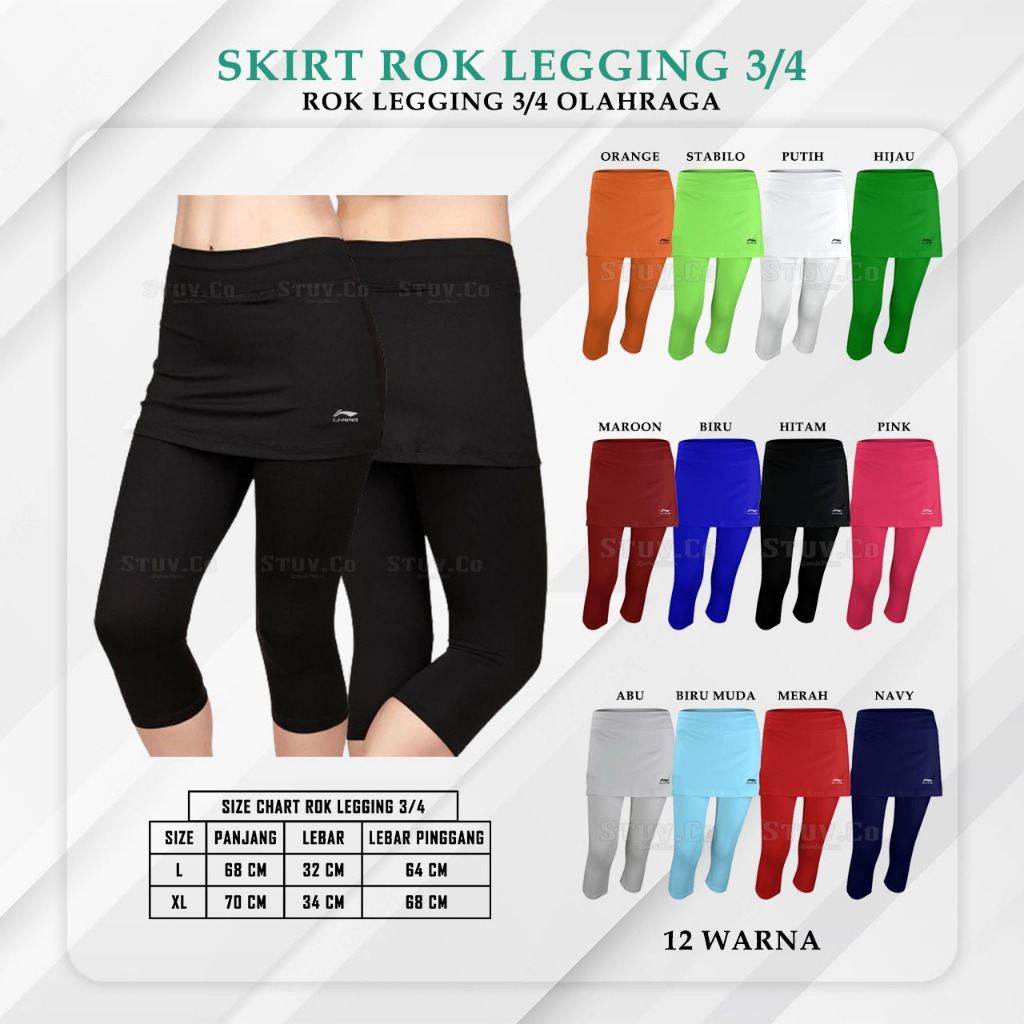 3/4 Legging Skirt, Running Gym Fitness Jogging Sports Legging Skirt, Sporty Legging Skirt Pants