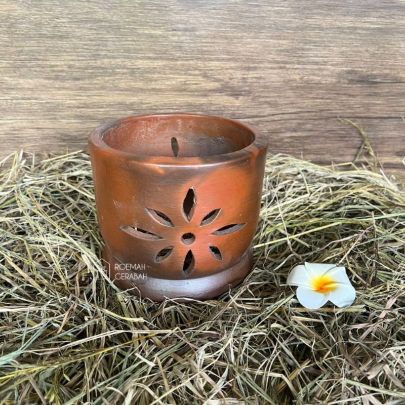 ORCHID POT D18cm CLAY POTTERY