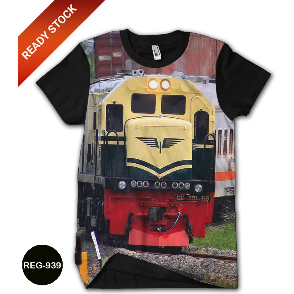 เสื้อผ้ารถไฟรถจักรวินเทจเสื้อยืดเฉพาะสําหรับเด็กและผู้ใหญ่ อีกครั้ง-939