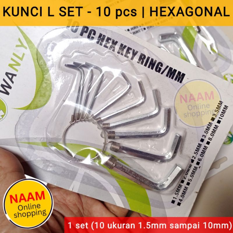 ชุด HEX L-WRENCH - ชุด HEXANGEL L-WRENCH SHORT - ชุด HEXAGONAL WRENCH