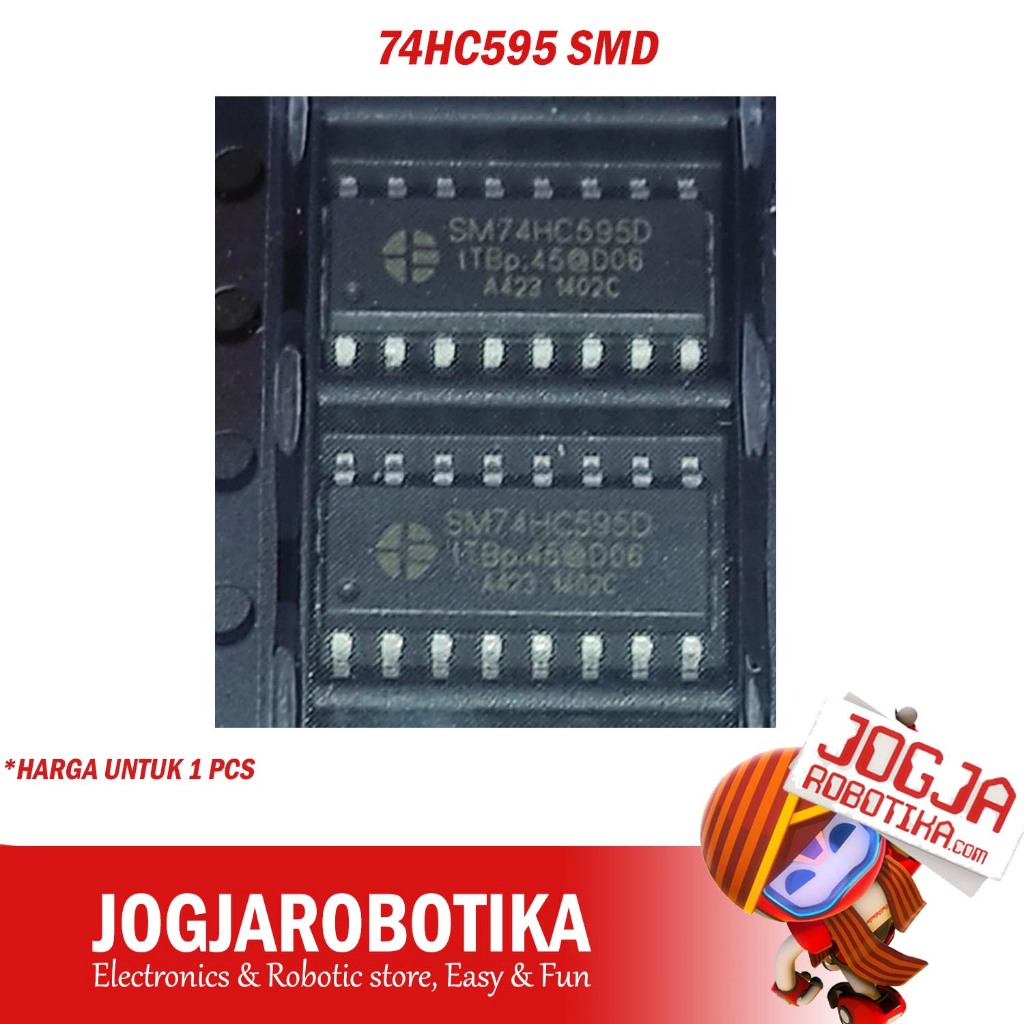 IC 74HC595 SMD HC595 74HC 595 เครื่องบันทึกการกะ 8-Bit