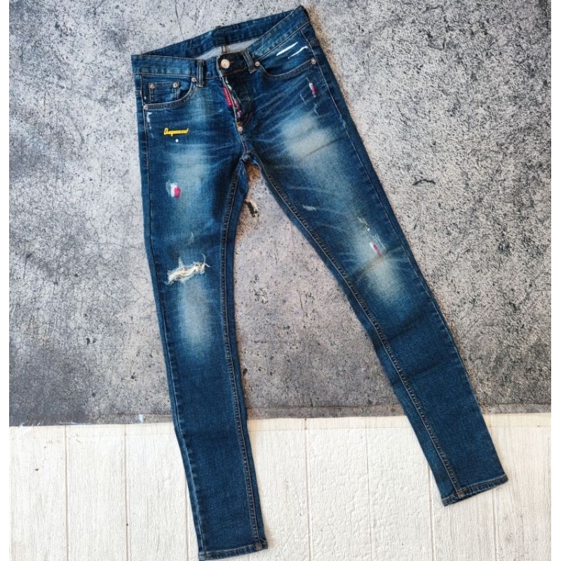 Dsquared2 WOMEN RIPPED STRETCH JEANS