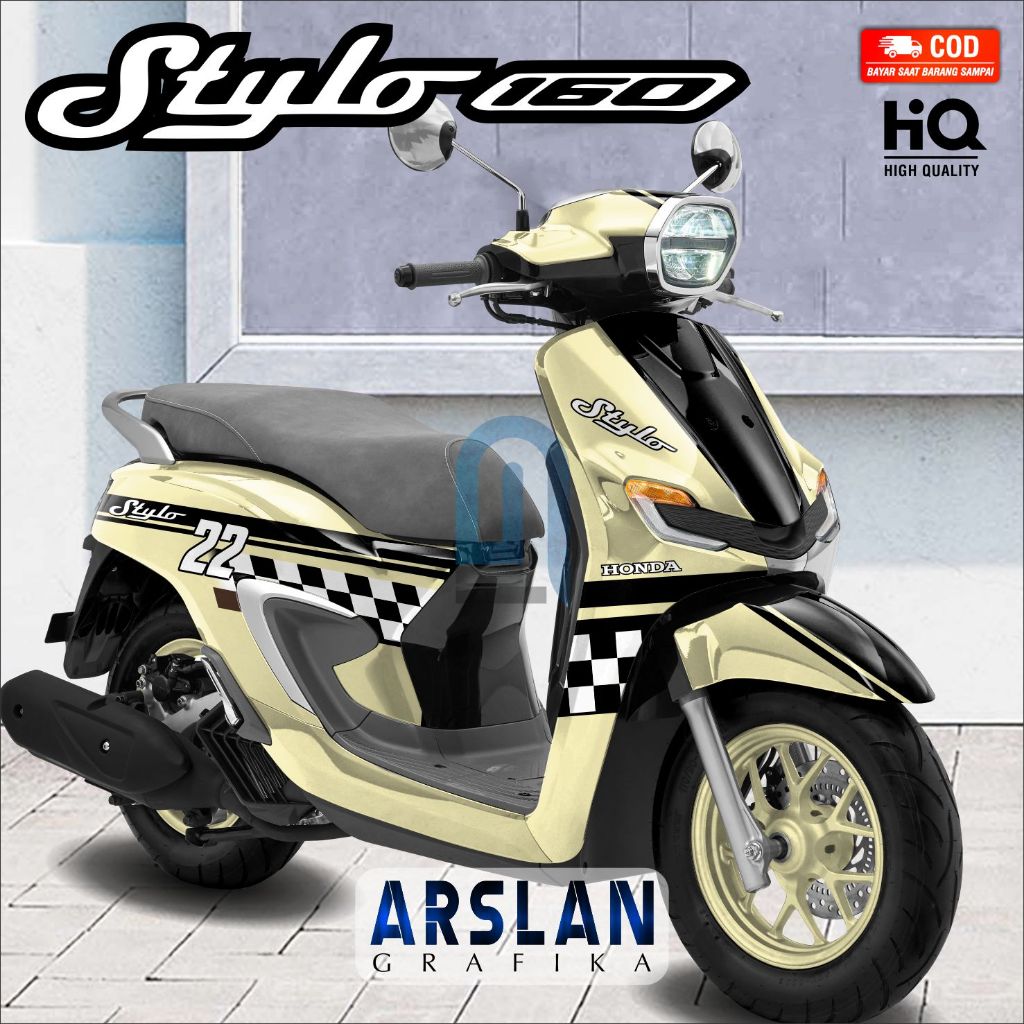 Decal Stylo 160 FullBody สติกเกอร์ Stylo 160 Full Body Striping Fullbody STYLO 160 ล่าสุด Cafe Racer