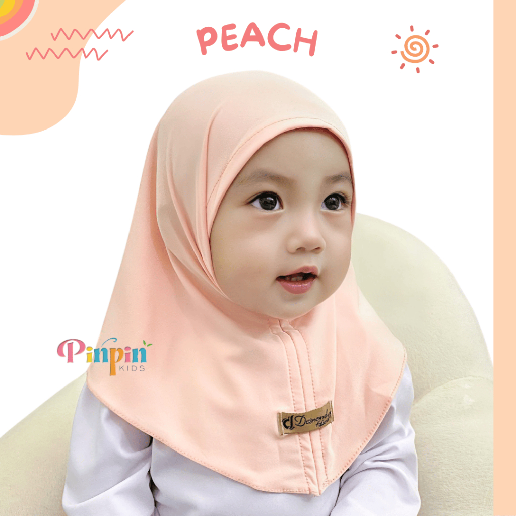 Pinpin Kids - MAURIN ทารกแรกเกิดฮิญาบ / ฮิญาบเด็ก / ผ้าคลุมผมเด็กผู้หญิง อายุ 0-1 ปี