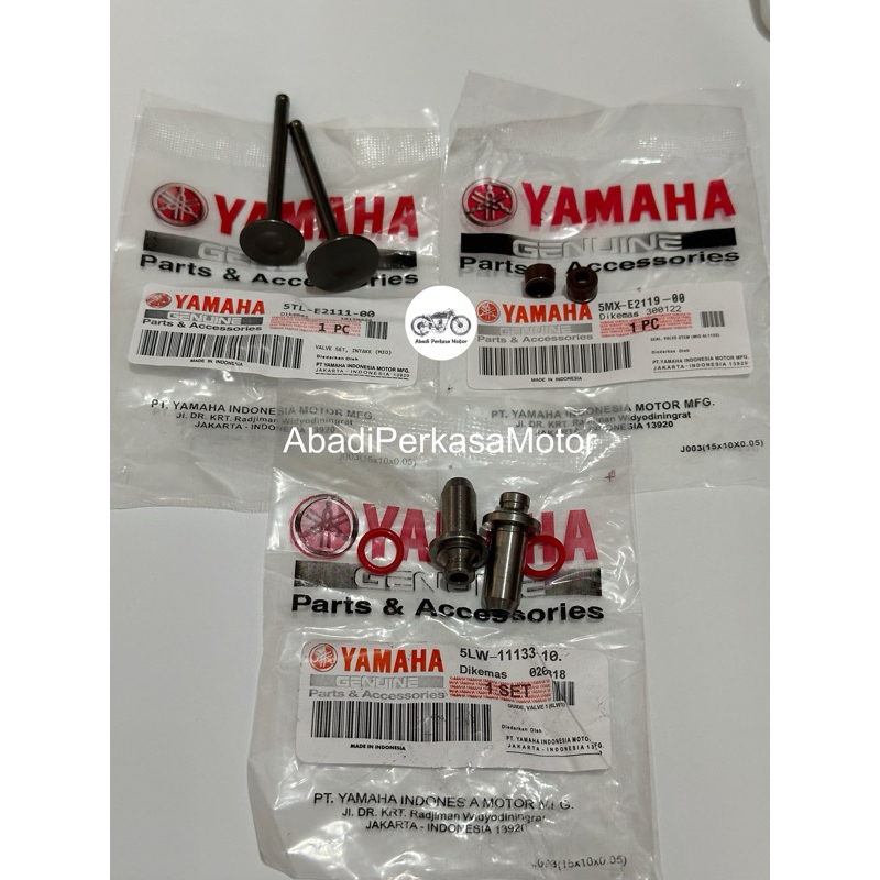 ขวดวาล์ว Bosh + ชุดวาล์ว ร่ม + ซีลวาล์ว Yamaha Mio Sporty Smile Soul คาร์บูเรเตอร์ Fino คาร์บูเรเตอร์ (5TL)