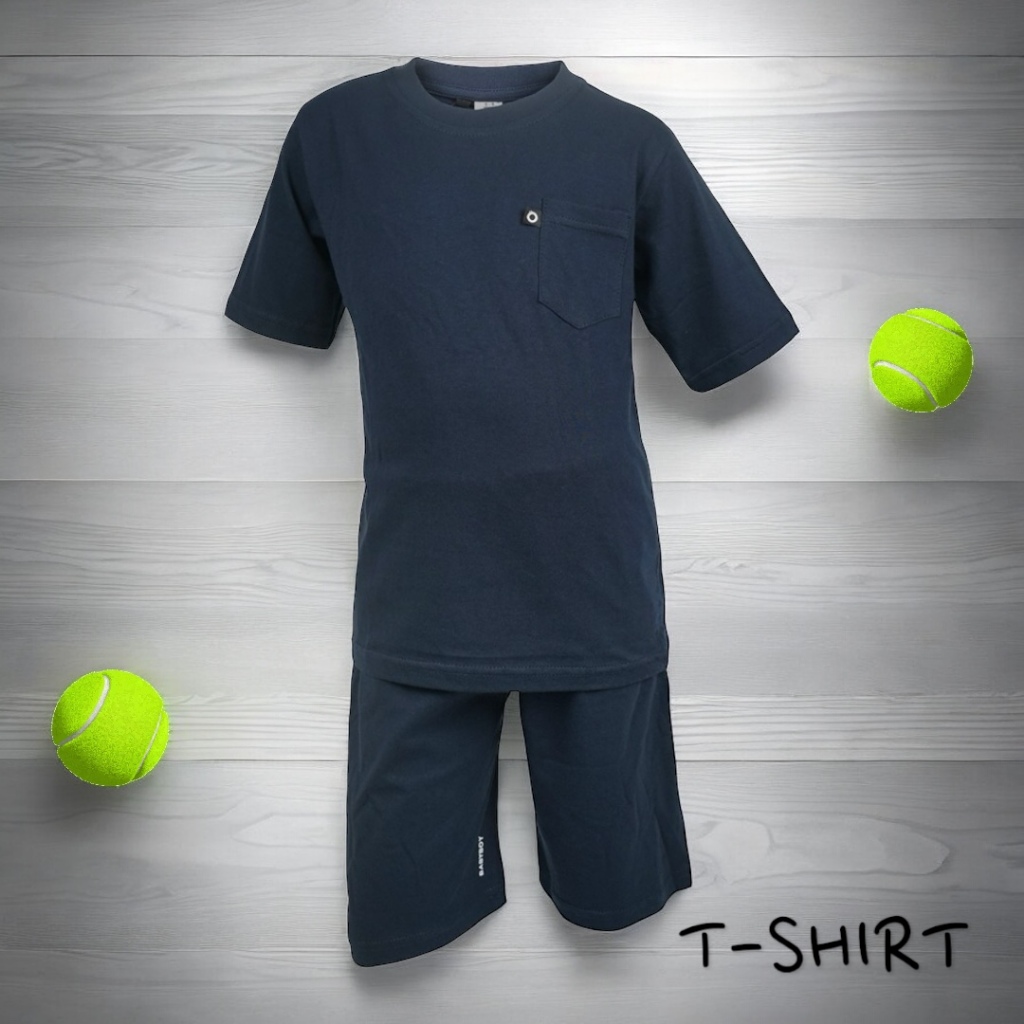 BABY BOY Basic Premium Pocket T Shirt Pocket สําหรับเด็กอายุ 9 เดือน - 8 ปี