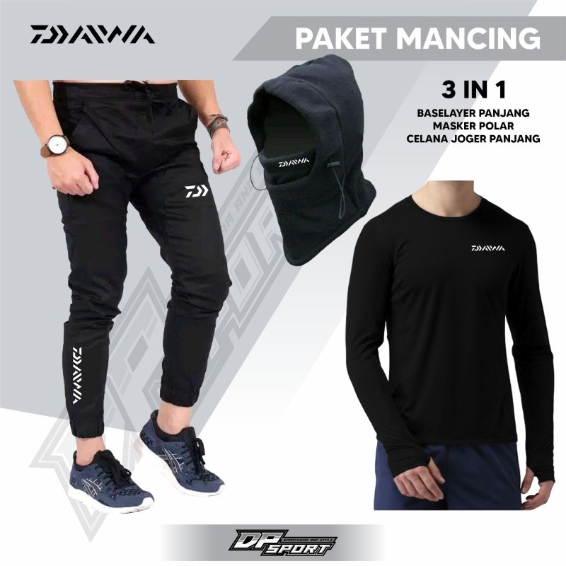 กางเกง Jersey ตกปลา Jogger ใหม่ครบชุดและหน้ากาก Polar daiwa