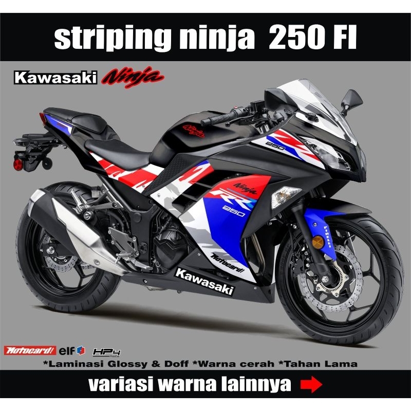 Striping Kawasaki ninja fi 250 Variation 02/Decal Sticker Motorcycle ninja 250 fi/Sticker ninja fi 2