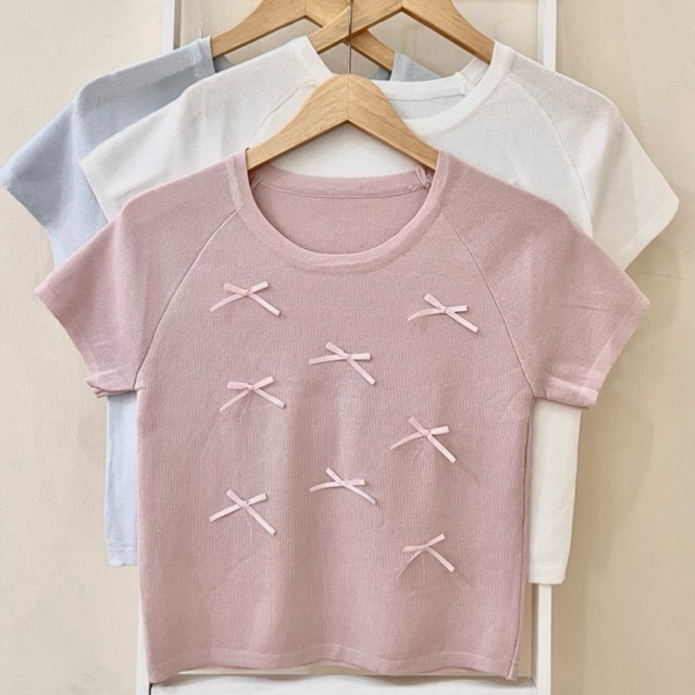 VIER - CARLA TOP / KNIT TOP / BASIC KNIT TOP / BASIC TOP / WOMENS KNIT TOP / เสื้อยืดนําเข้า