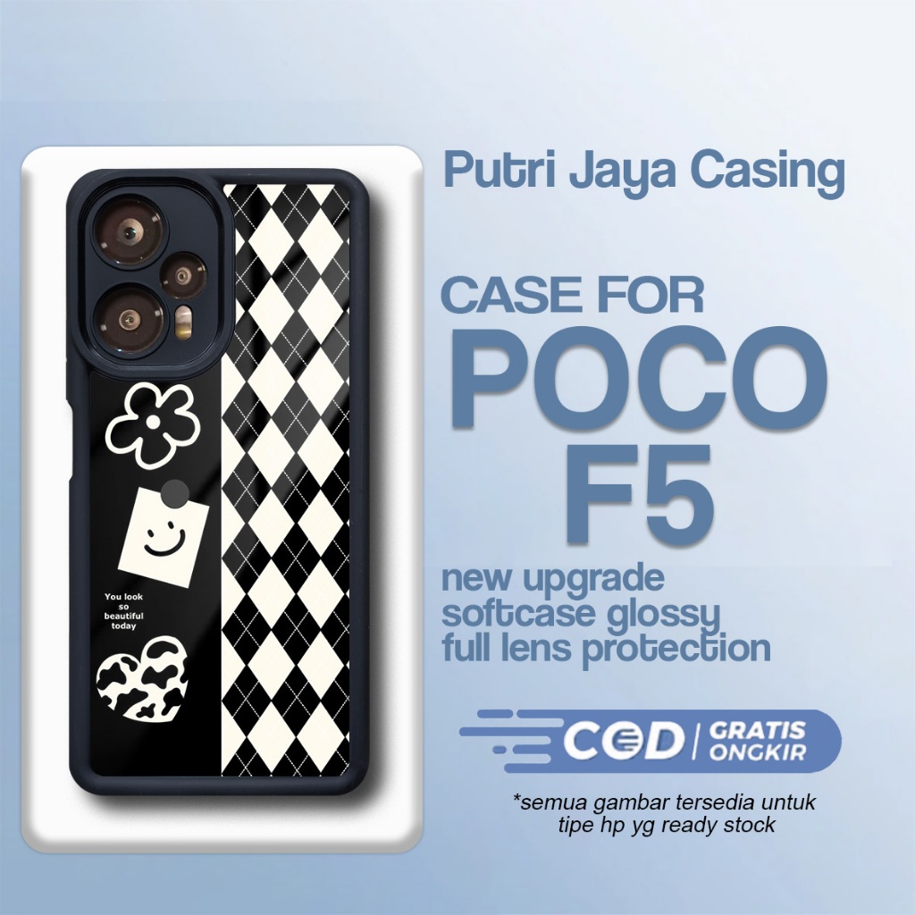 เคส P0C0 F5 ล่าสุด - P0C0 F5 - Cute03 Motif - Premium Glossy Softcase Hardcase Material - P0C0 Putri