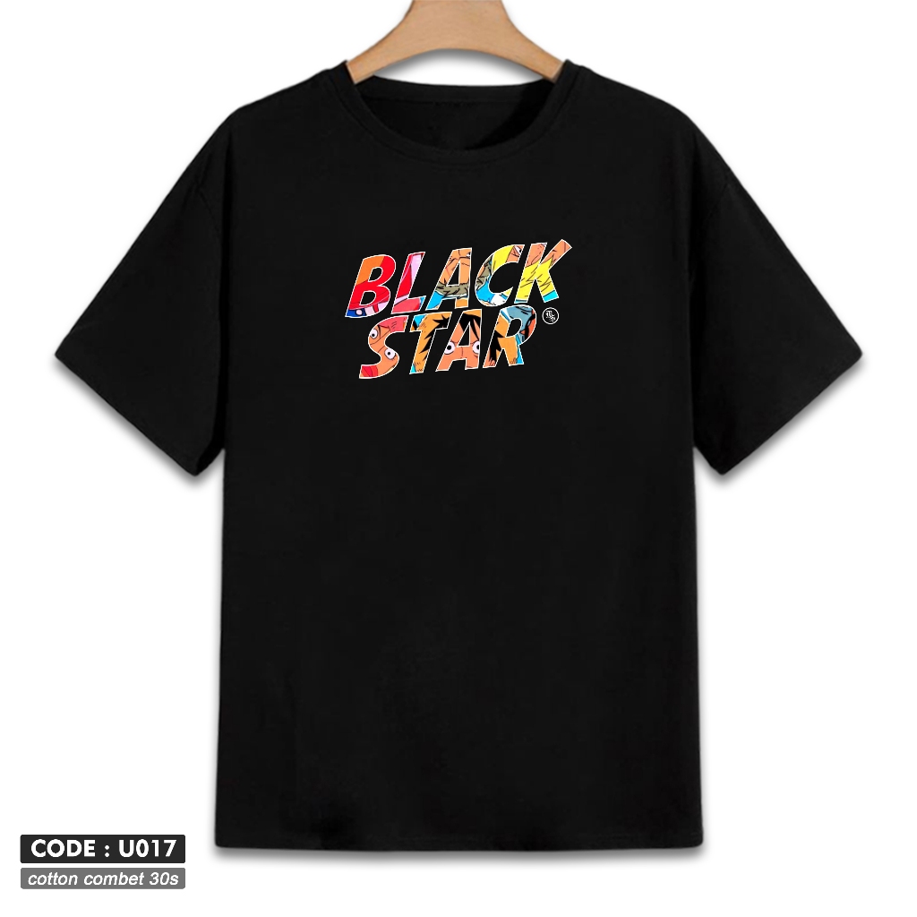 Hitam Blackstar Clothing Company เสื้อยืด Blackstar Logo U017