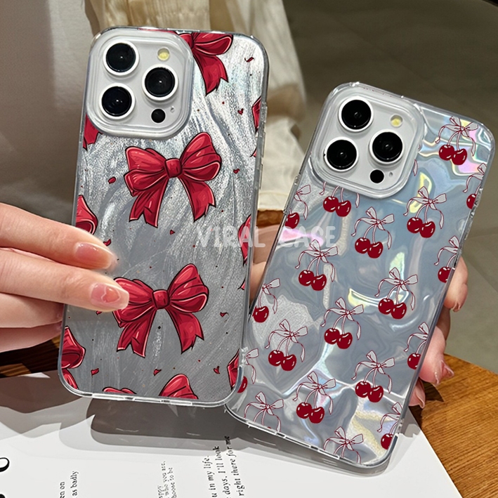 ใหม่สําหรับ iPH0NE! Silver Feather Hologram and Watery Texture 7G/8G/SE2(SE 2020)/SE3(SE 2022) 7P/7P