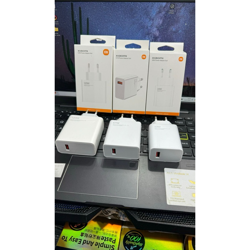 XIAOMI FAST CHARING QUICK CHARGER ADAPTER 33WATT 67WATT 120WATT