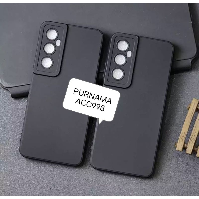 SoftCase Black MaCaron Realme C65 4G Silicone Pro Camera Back Protector hp