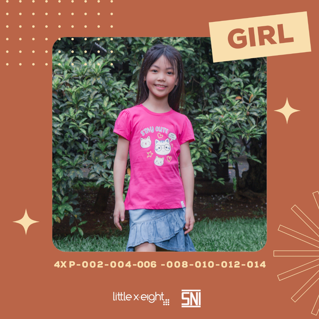 เสื้อยืด Little X แปด Girl Clytie - เสื้อยืดเด็กผู้หญิง