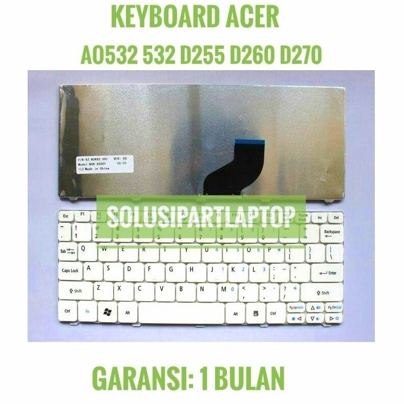 Acer aspire one 521 522 532 532h 532G AO532H AO521 AO5 คีย์บอร์ดสีขาว