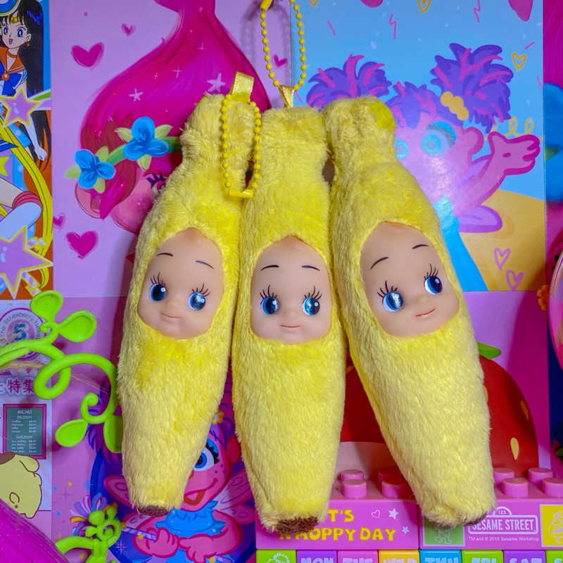 พวงกุญแจคิวพี GANCI BABY KEWPIE ตุ๊กตา KEWPIE COSTUME BANANA ตุ๊กตาต้นฉบับ KEWPIE GOTOCHI TRINKETS K