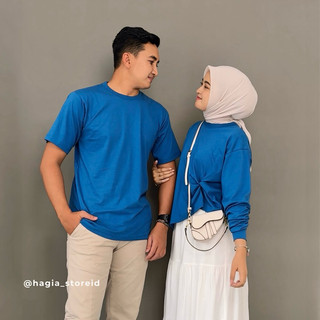 Adeeba Couple by hagia | Sudah Sepasang Blouse Crop dan Kaos Polos Pria