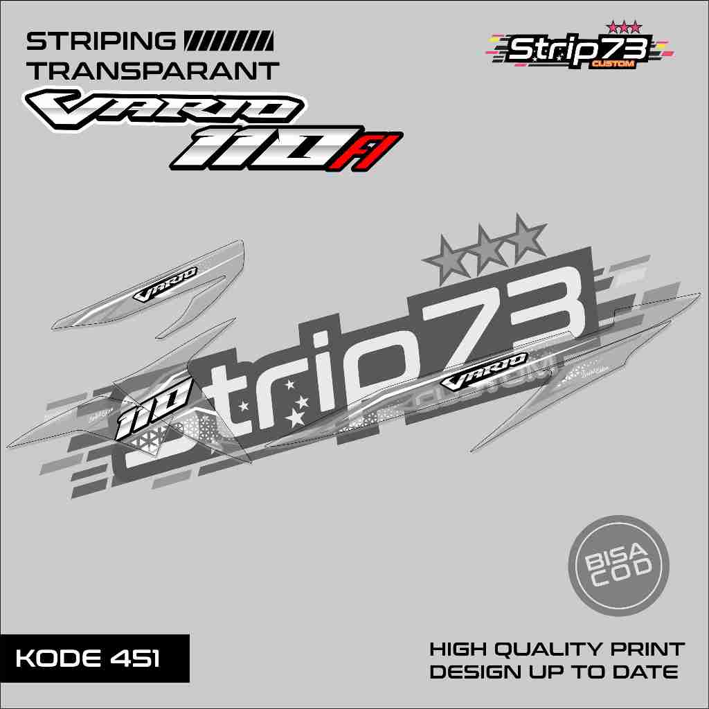451 TRASPARENT STRIPING VARIO 110 FI - TRANSPARENT STRIPING VARIO 110 FI พรีเมี่ยมกราฟิก